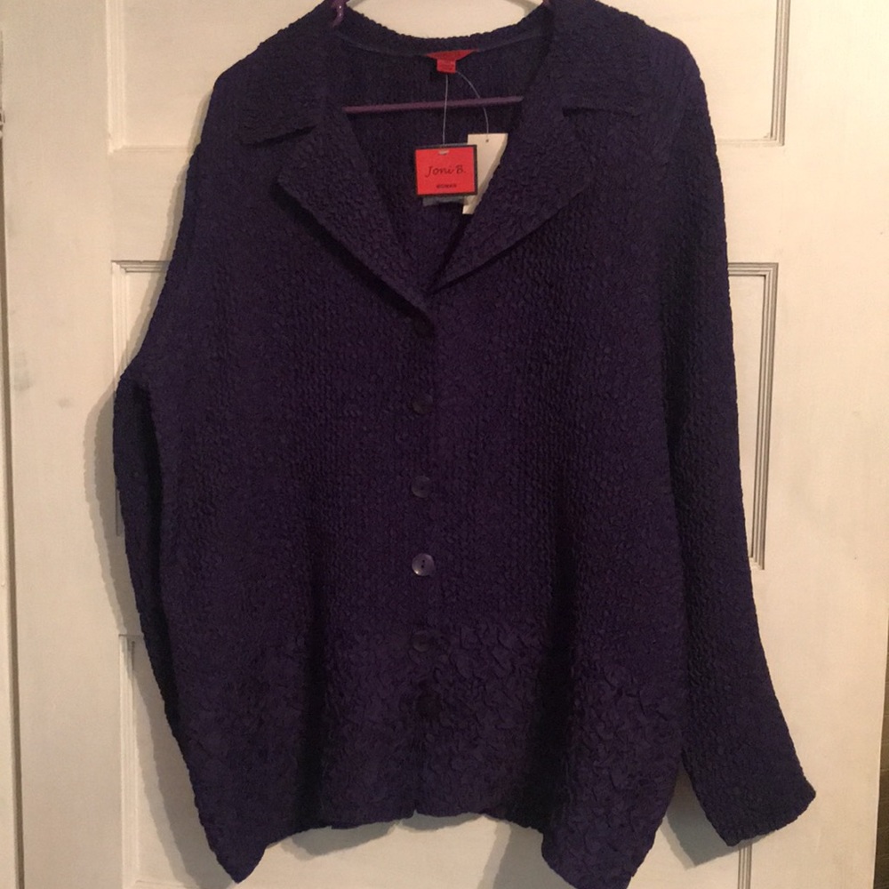 1X Joni B purple Light Weight Dress Jacket